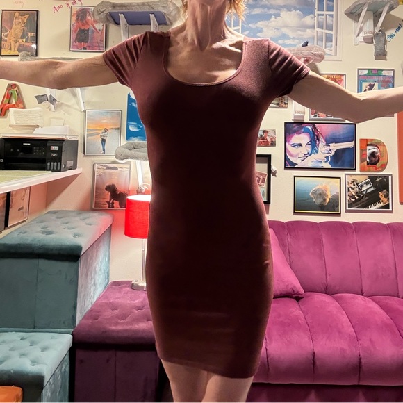 Forever 21 Rust Cranberry Mini Dress - Picture 7 of 8